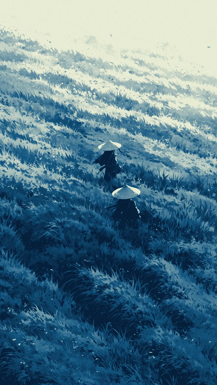 Cyanotype applied to the sample photo